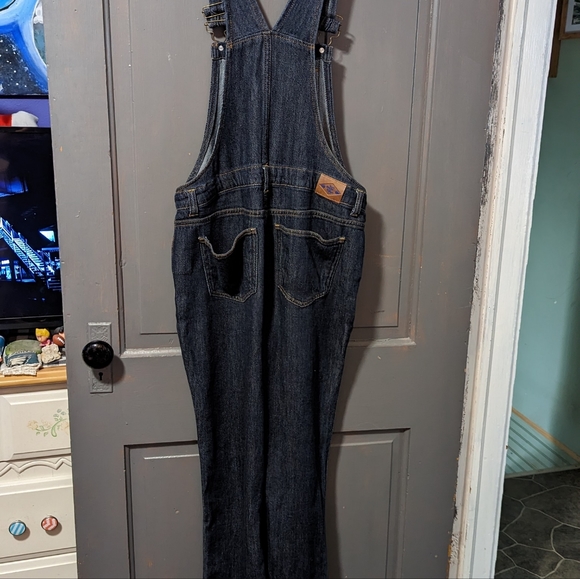 Dark jeans overalls - Picture 2 of 5